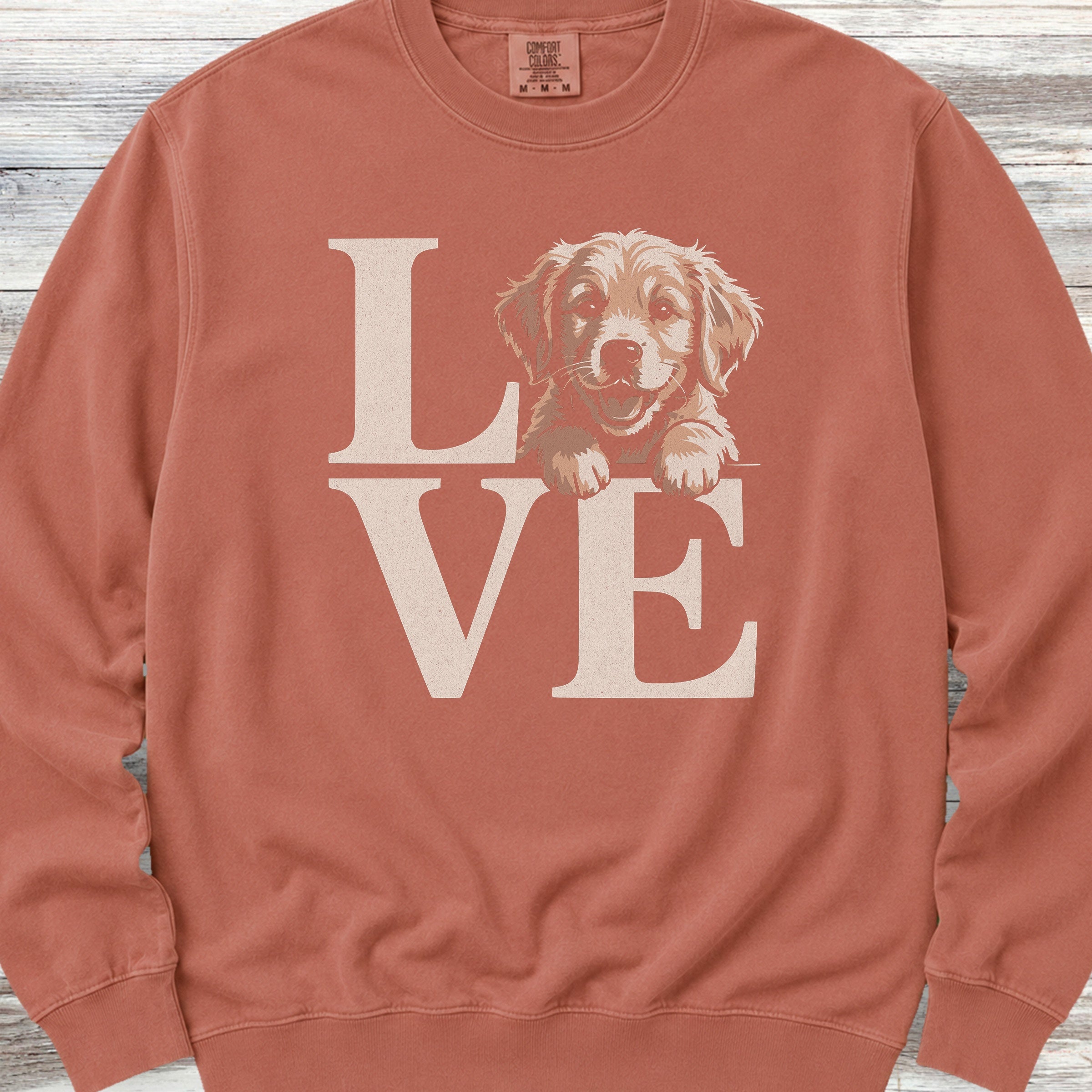 Golden Retriever Love Sweatshirt - Terracotta