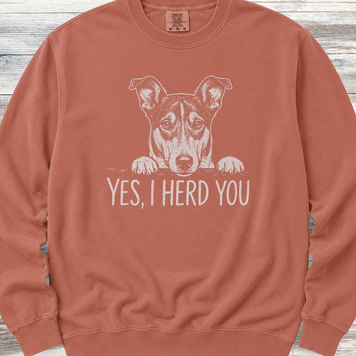 Smooth Collie Herd You Sweatshirt - Terracotta