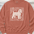 Wheaten Terrier Linocut Sweatshirt - Terracotta
