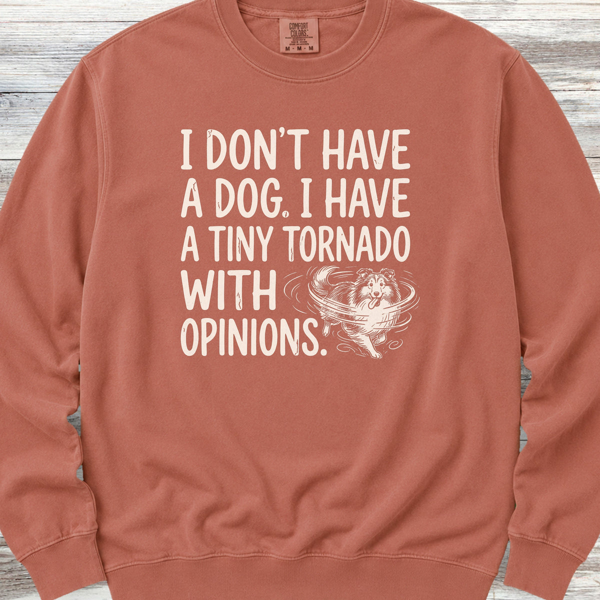 Shetland Sheepdog Tornado Sweatshirt - Terracotta