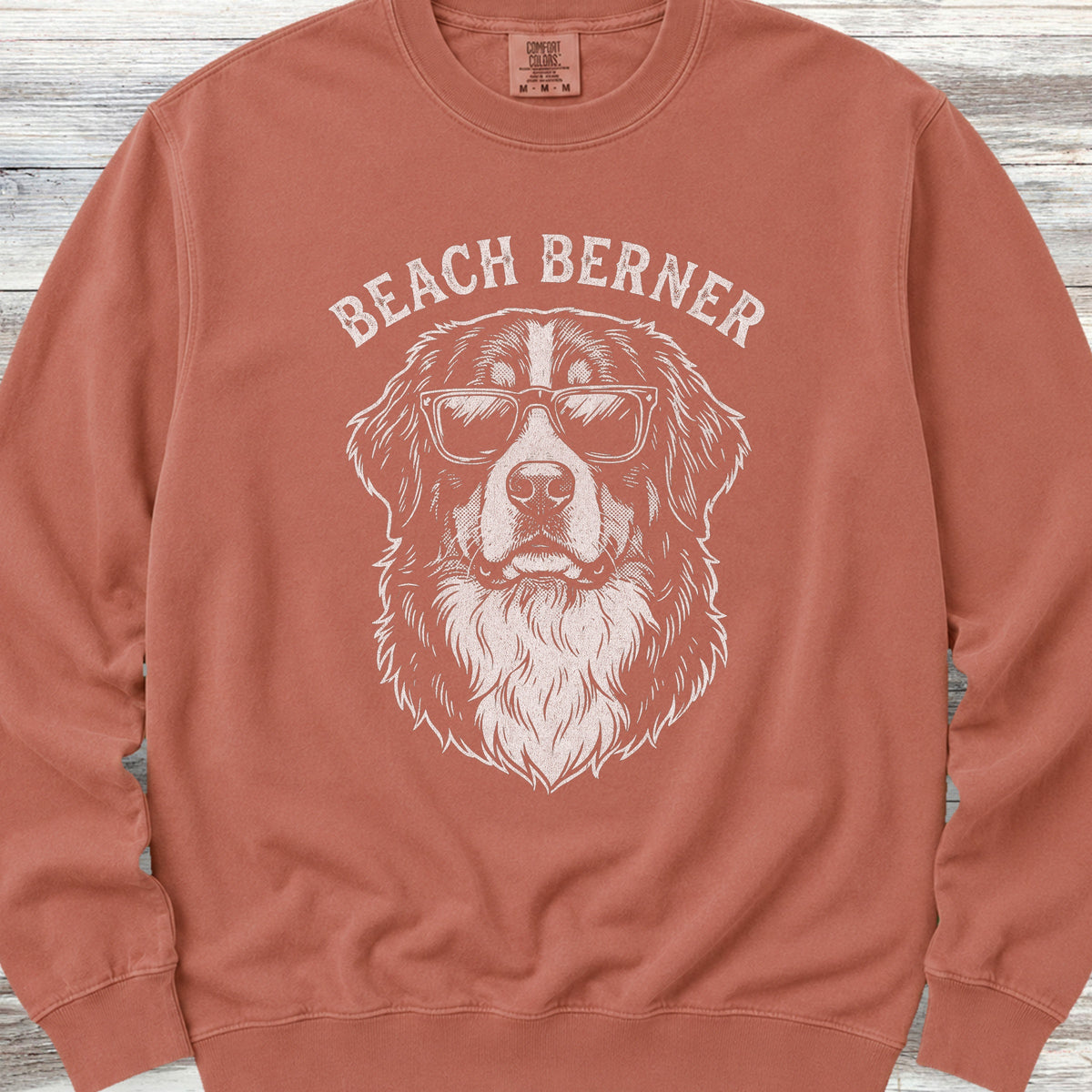 Bernese Mountain Dog Beach Berner Sweatshirt - Terracotta