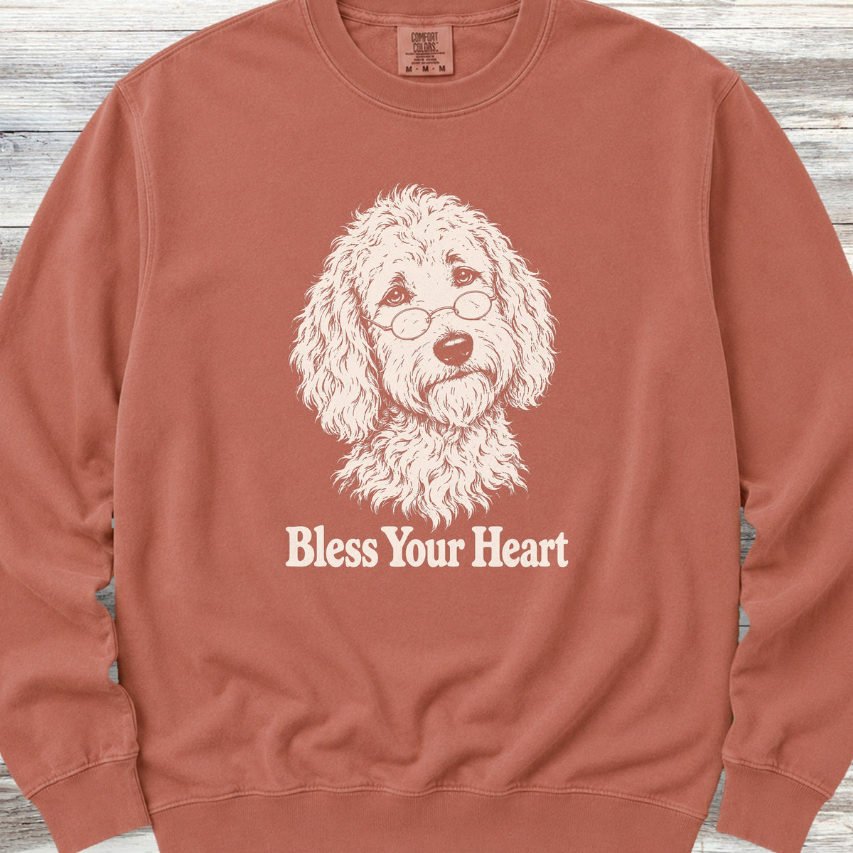 Goldendoodle Bless Your Heart Sweatshirt - Terracotta