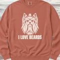 Yorkshire Terrier I Love Beards Sweatshirt - Terracotta