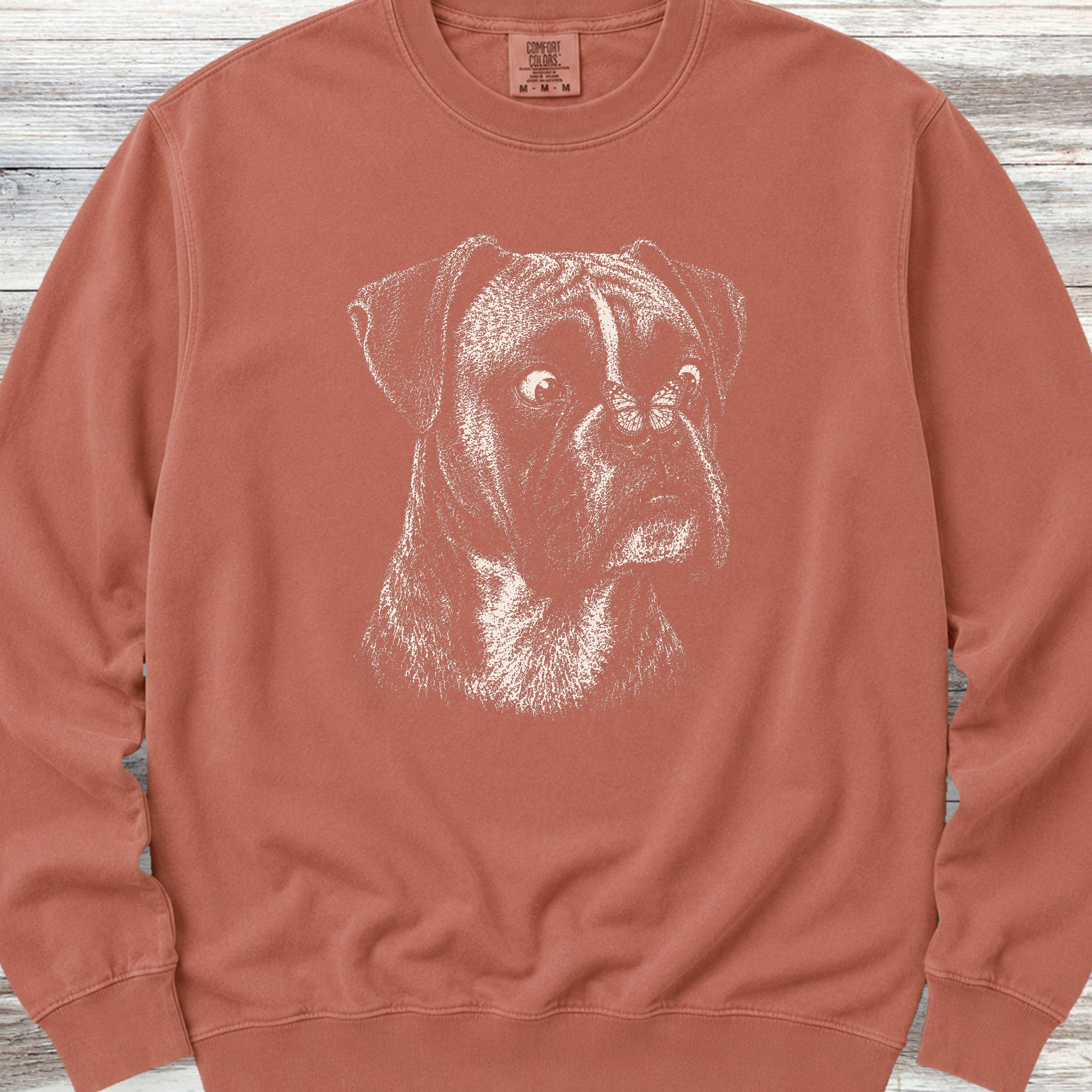 Boxer Butterfly Sweatshirt - Terracotta