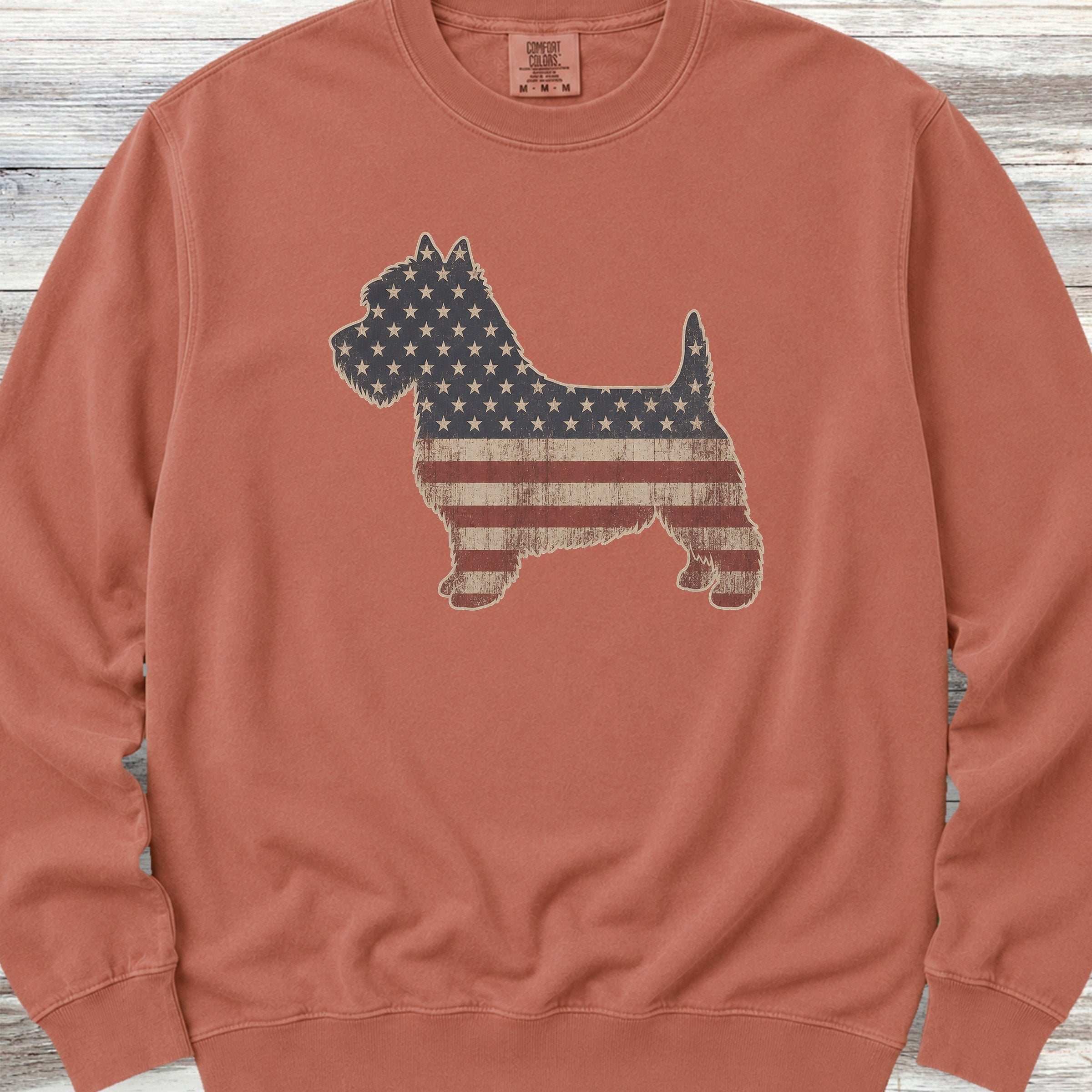 West Highland Vintage USA Sweatshirt - Terracotta