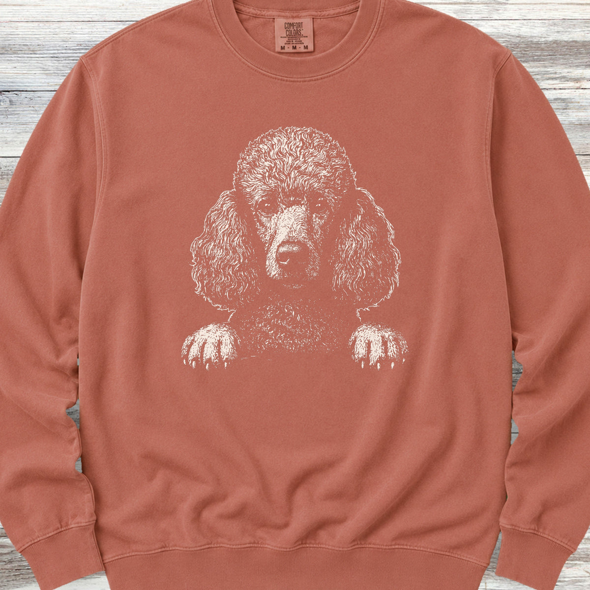 Hello Poodle Sweatshirt - Terracotta