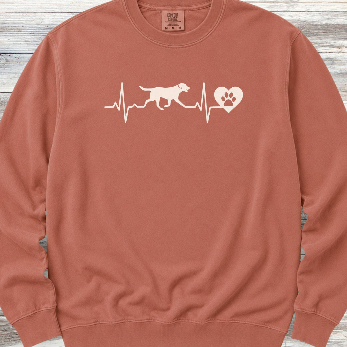 Labrador Retriever Heartbeat Sweatshirt - Terracotta