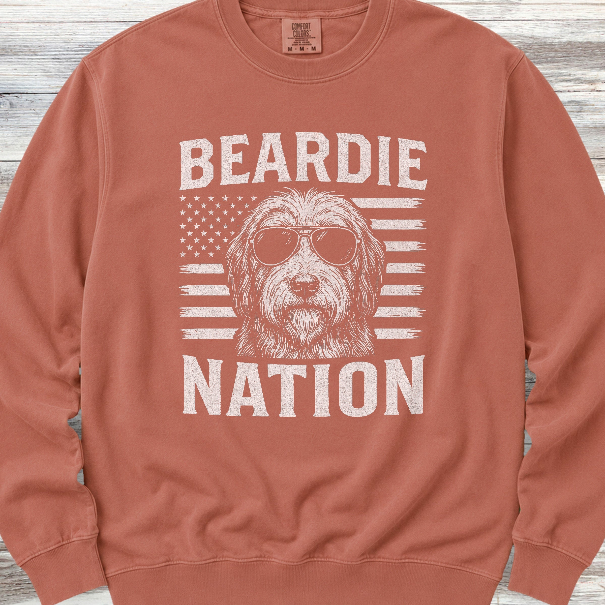 Bearded Collie Nation Sweatshirt - Terracotta