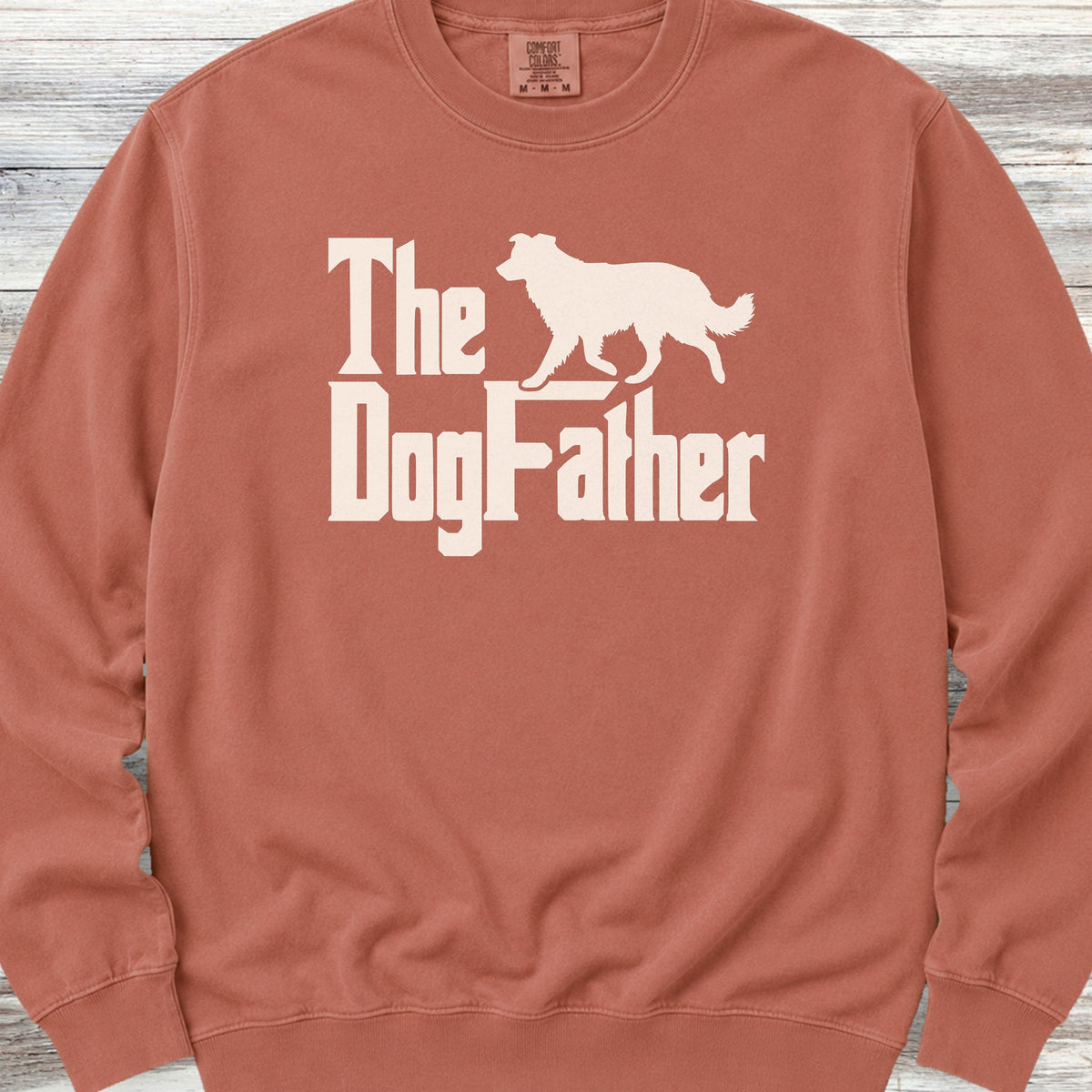 Border Collie Dog Father Sweatshirt - Terracotta
