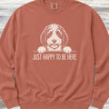 Sheepadoodle Happy Sweatshirt - Terracotta