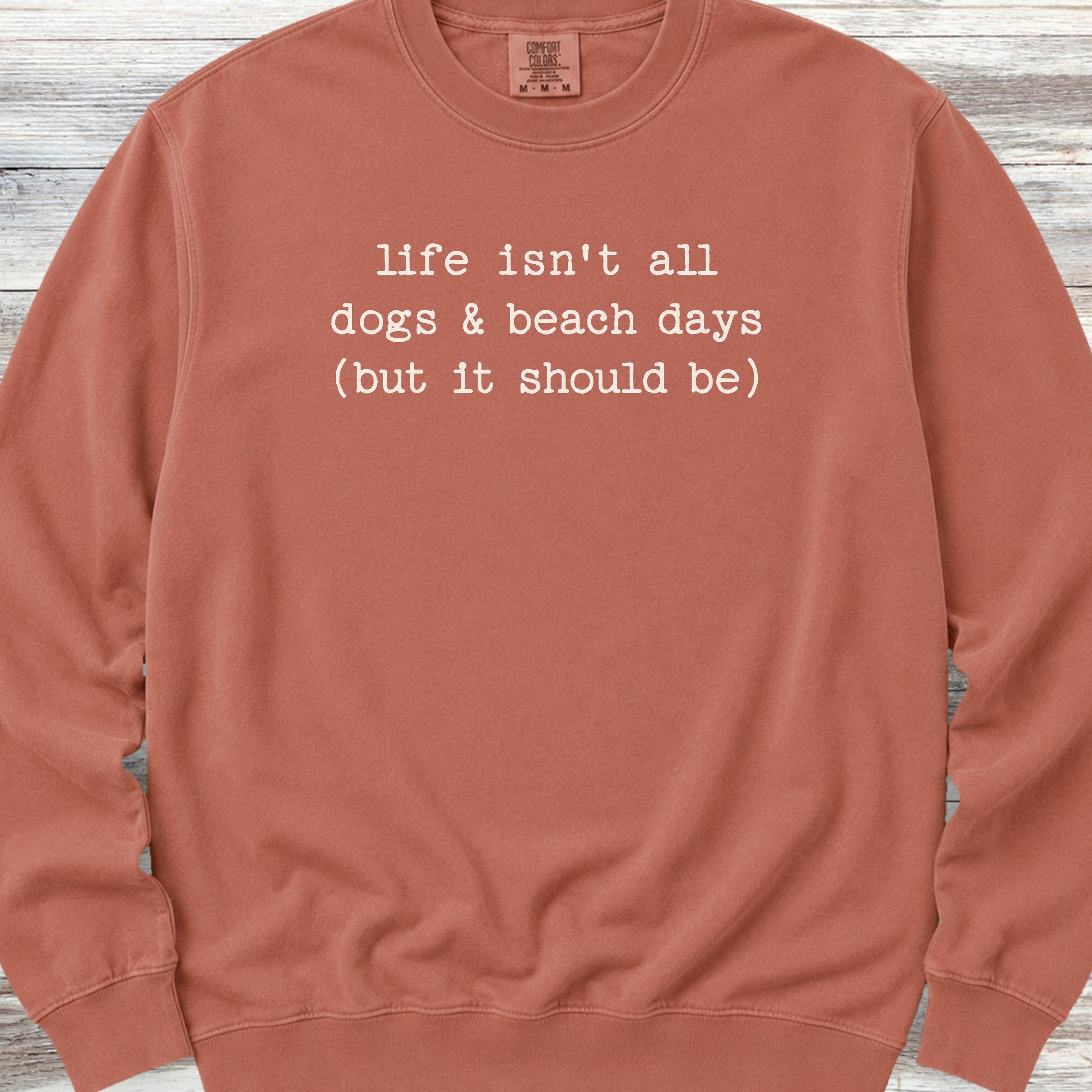 Dogs & Beach Days Sweatshirt - Terracotta