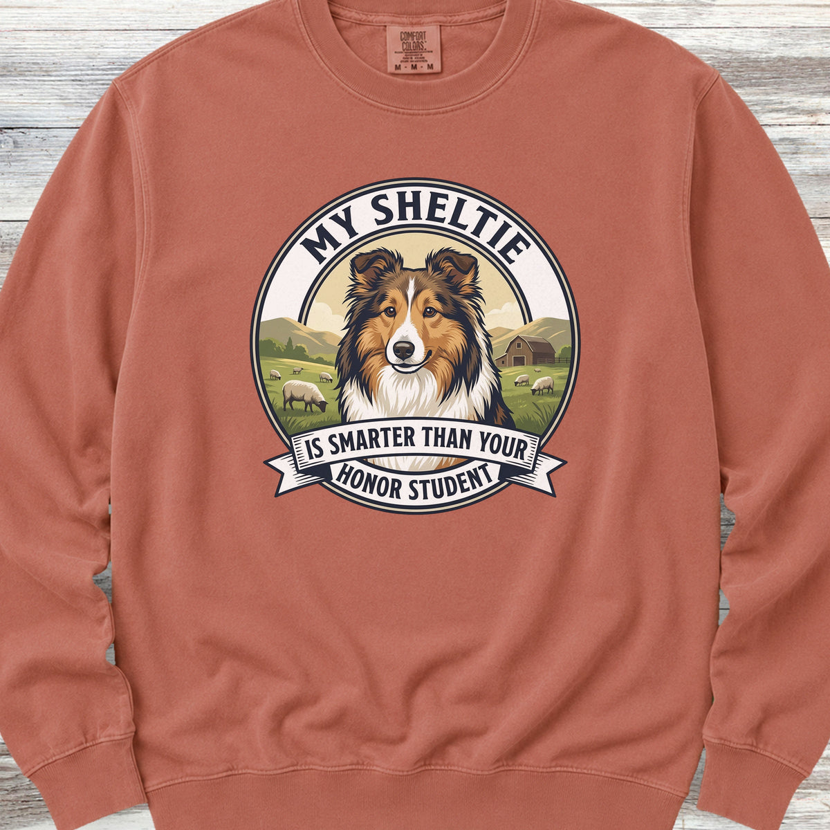 Shetland Sheepdog Smart Sweatshirt - Terracotta