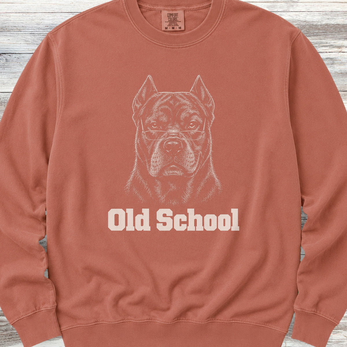Cane Corso Dark Old School Sweatshirt - Terracotta
