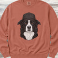 Border Collie Boss Hat Sweatshirt - Terracotta