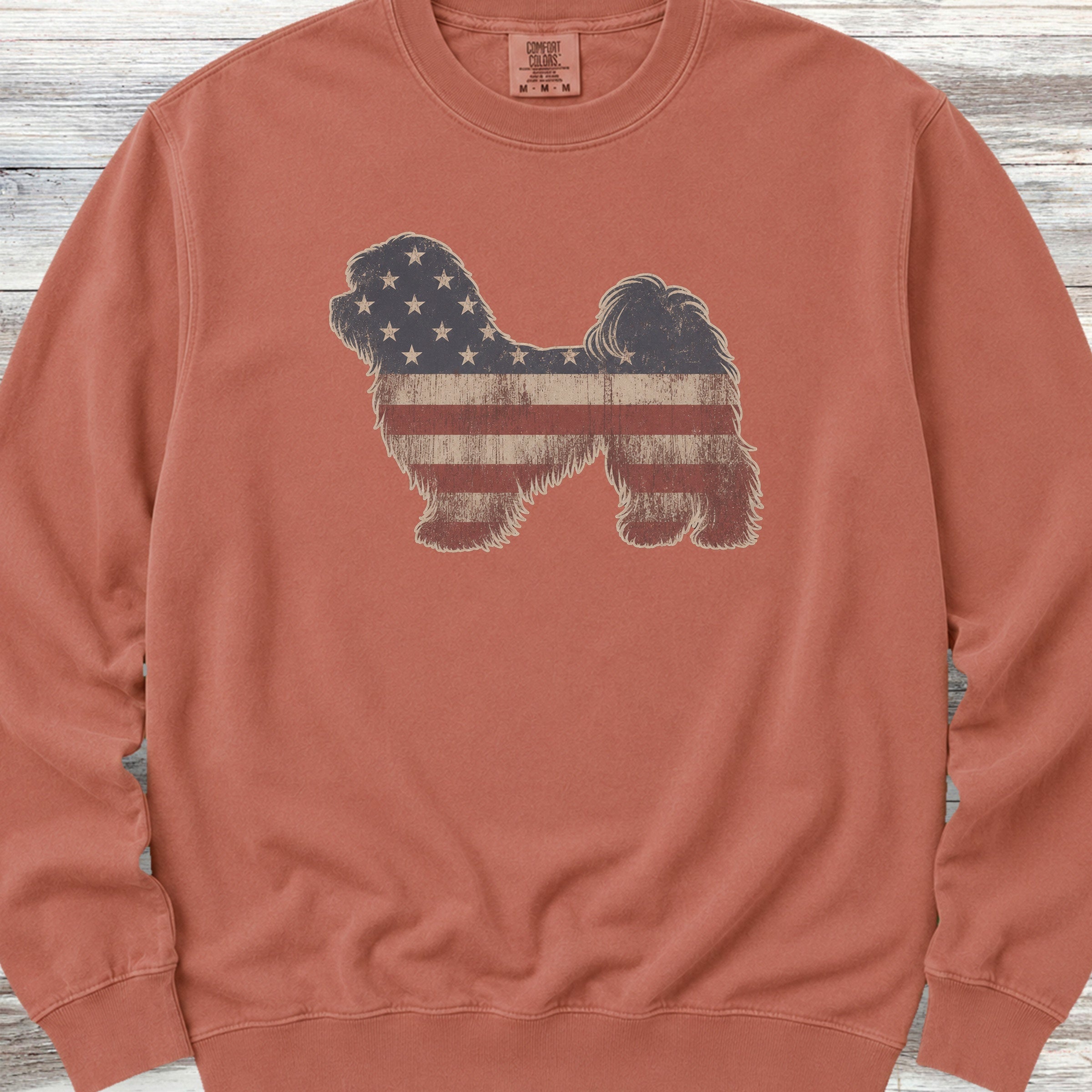 Havanese Vintage USA Sweatshirt - Terracotta