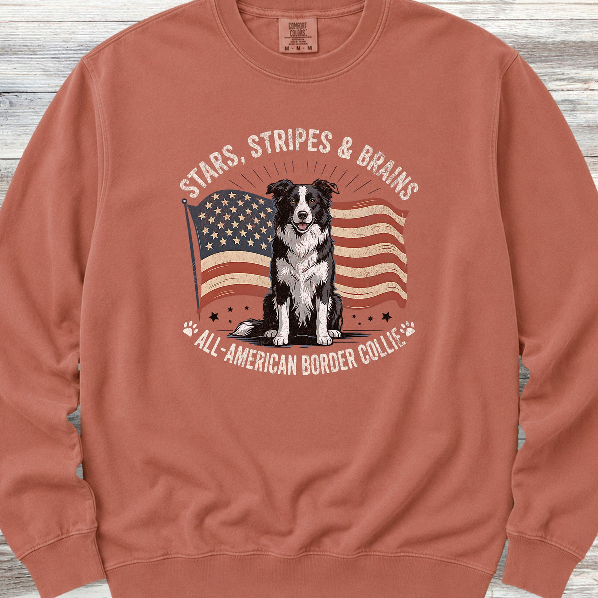 Border Collie All American Sweatshirt - Terracotta