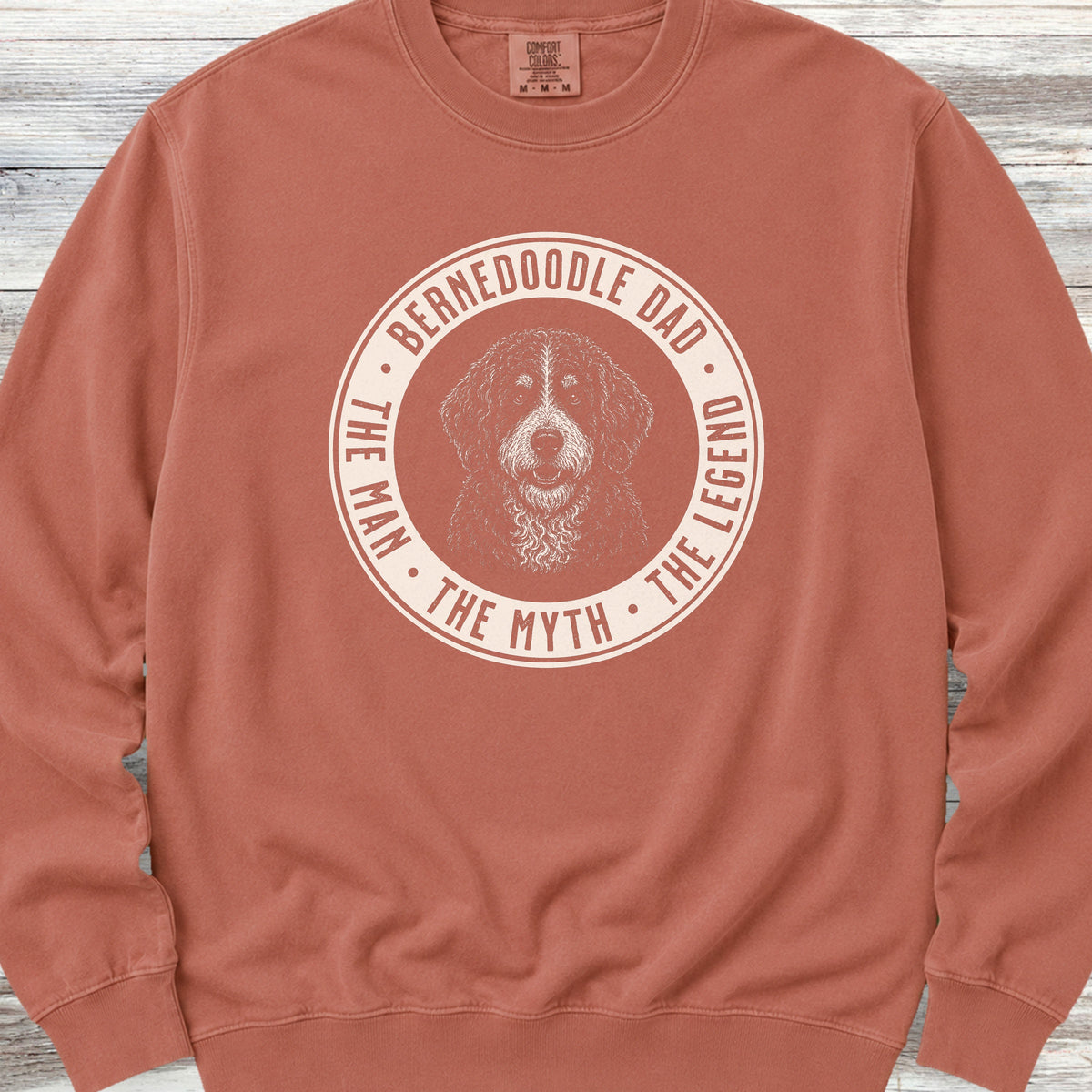Bernedoodle Dad Legend Sweatshirt - Terracotta