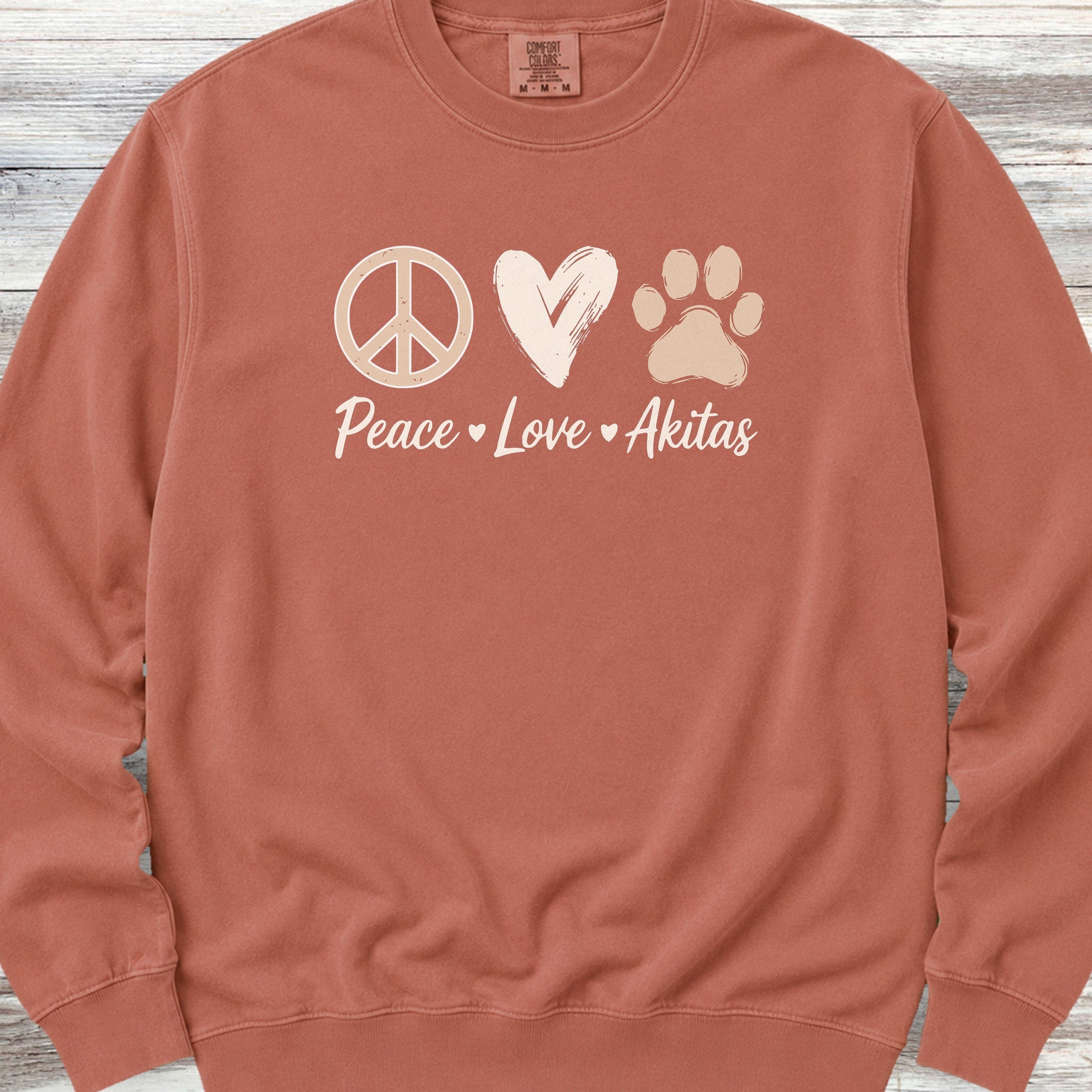 Akita Peace Sweatshirt - Terracotta