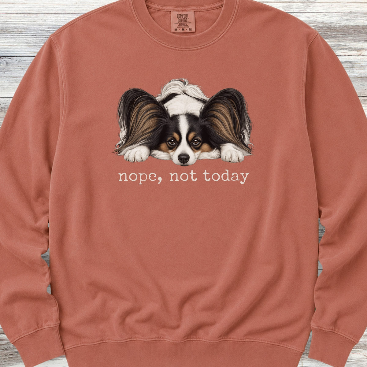 Papillon Nope Sweatshirt - Terracotta
