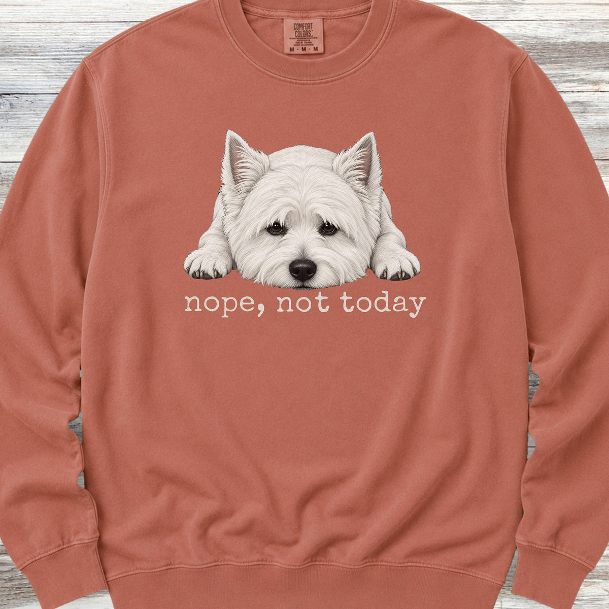 West Highland Nope Sweatshirt - Terracotta