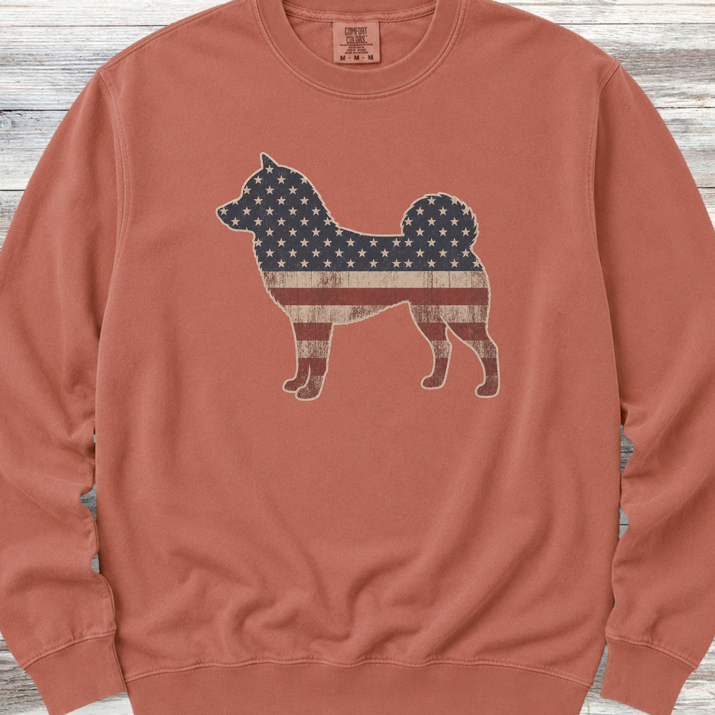 Shiba Inu Vintage USA Sweatshirt - Terracotta