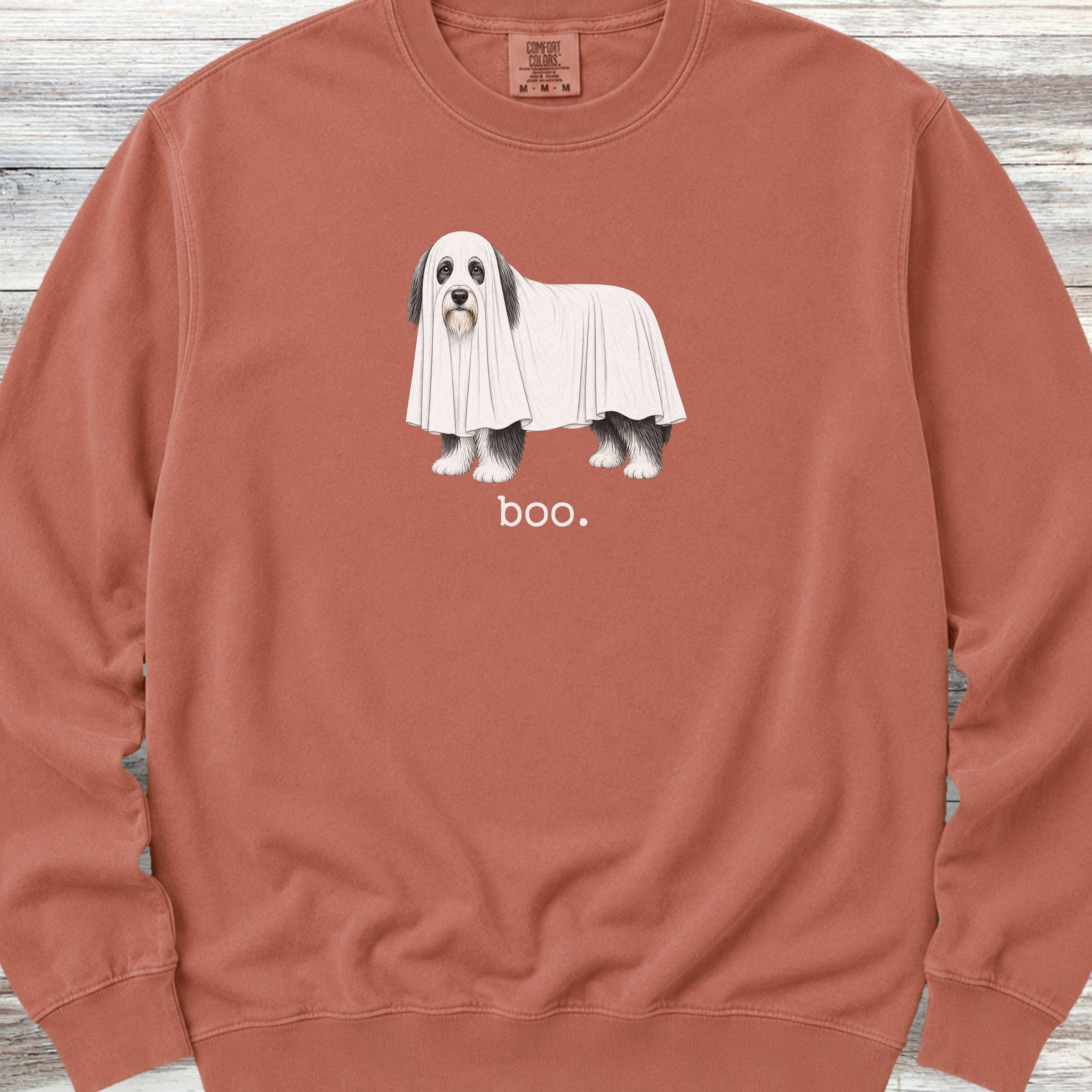 Bearded Collie Boo Sweatshirt - Terracotta