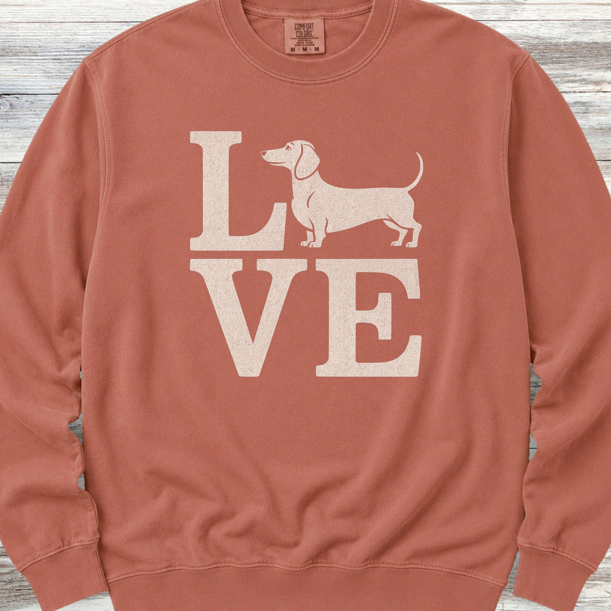 Dachshund Love Sweatshirt - Terracotta