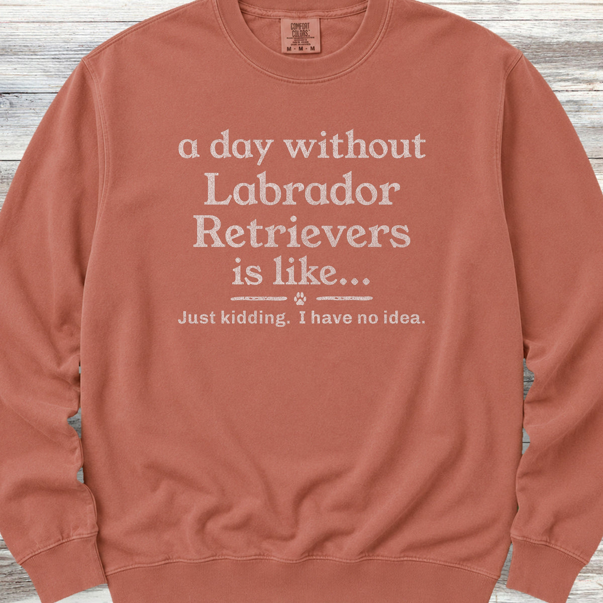 Labrador Retriever Day Sweatshirt - Terracotta