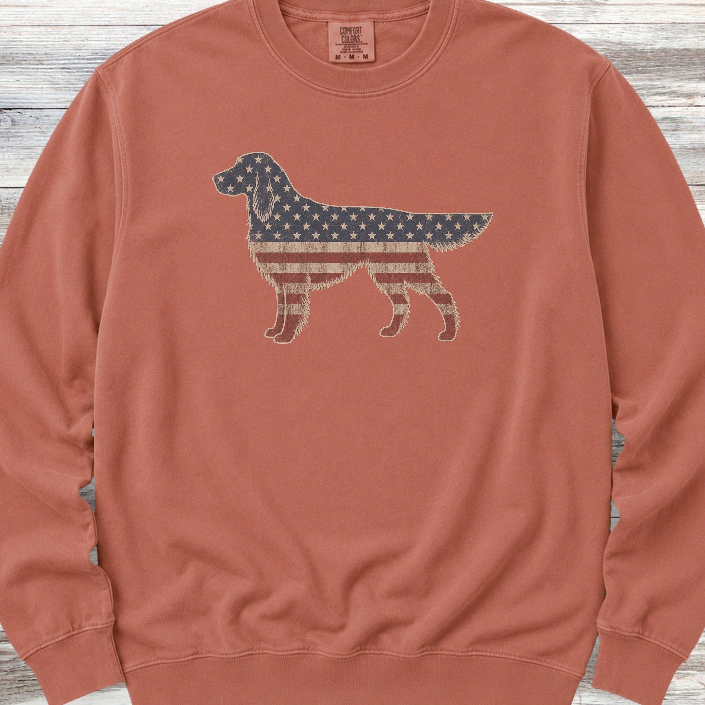 English Setter Vintage USA Sweatshirt - Terracotta