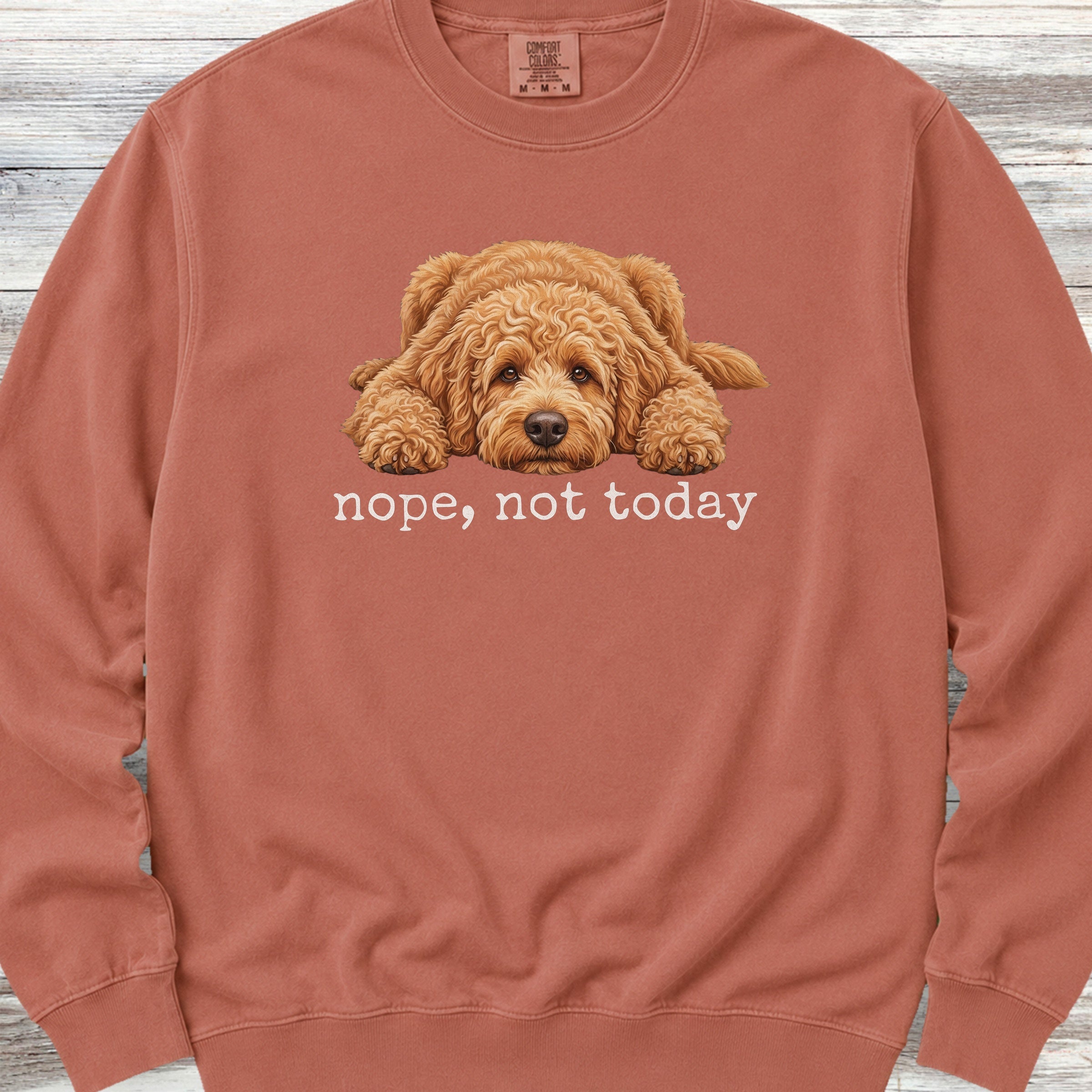 Goldendoodle Nope Sweatshirt - Terracotta