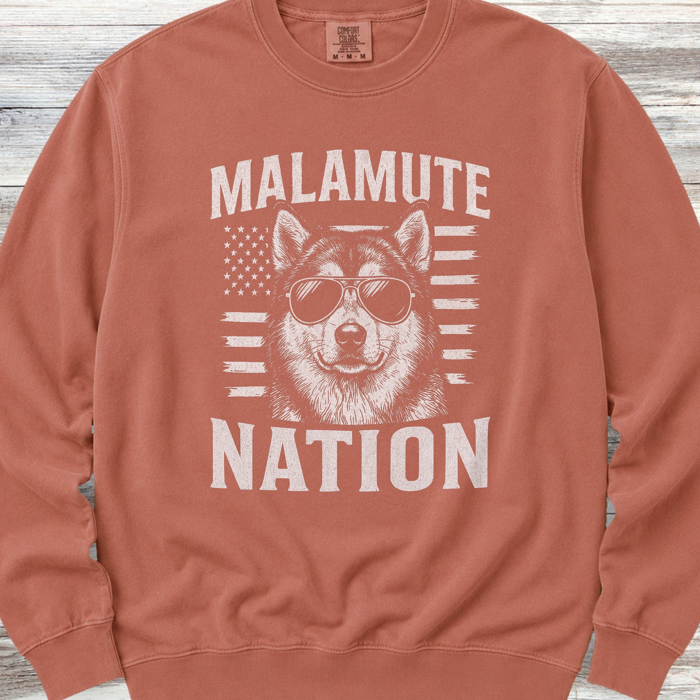 Malamute Nation Sweatshirt - Terracotta
