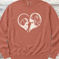 Cavalier King Charles Heart Bond Sweatshirt - Terracotta