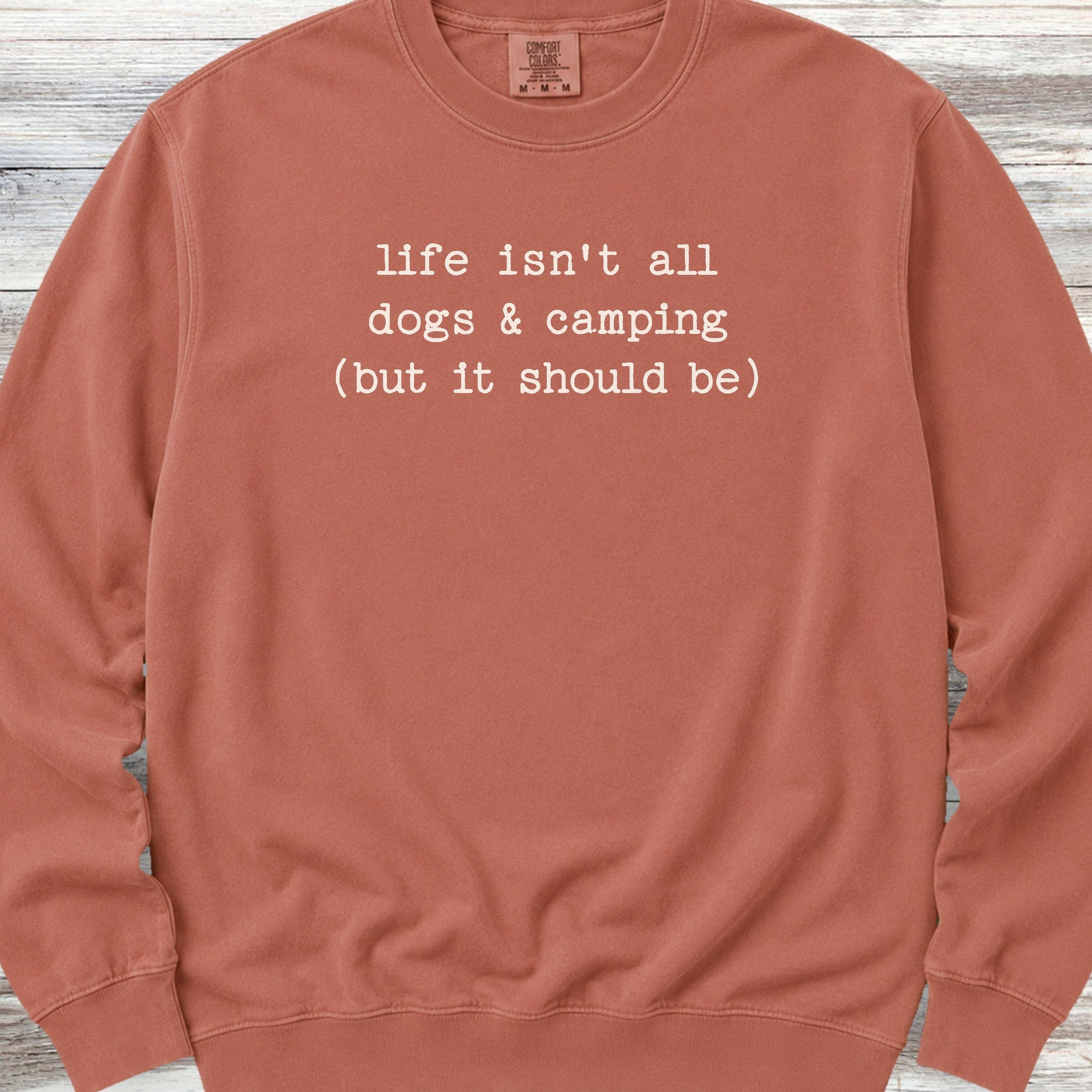 Dogs & Camping Sweatshirt - Terracotta
