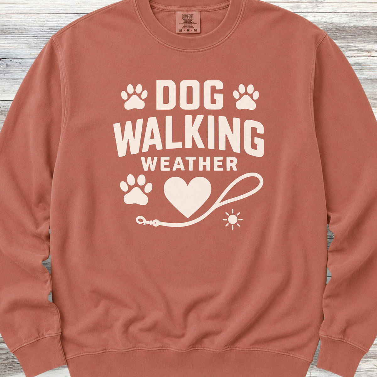 Dog Walking Weather Sweatshirt - Terracotta