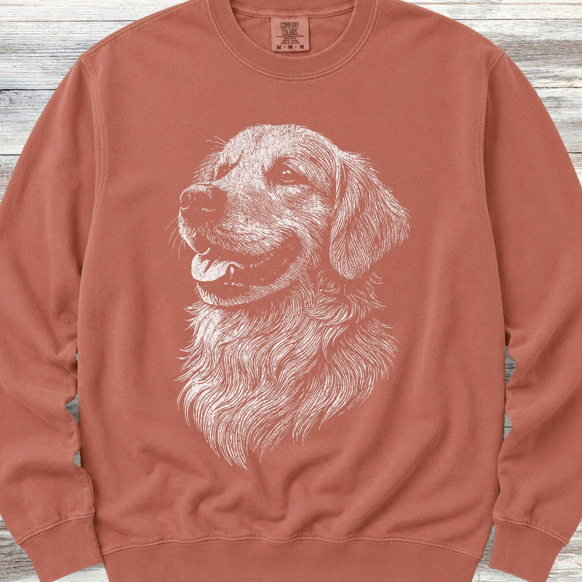 Golden Retriever Sketch Sweatshirt - Terracotta
