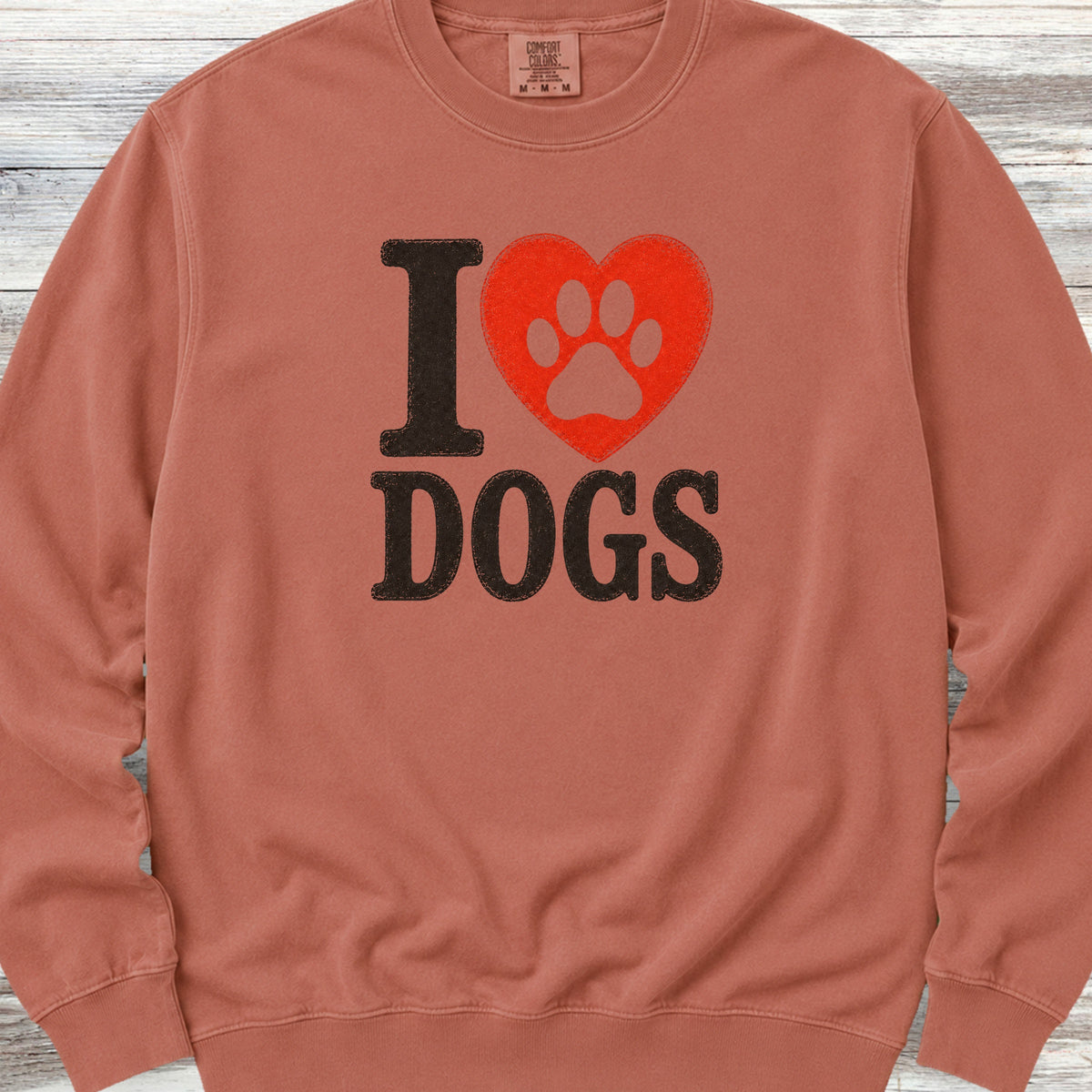 I Heart Dogs Sweatshirt - Terracotta