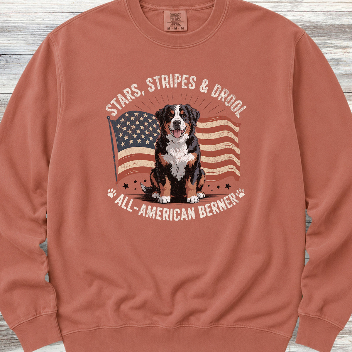 Bernese Mountain Dog All American Sweatshirt - Terracotta