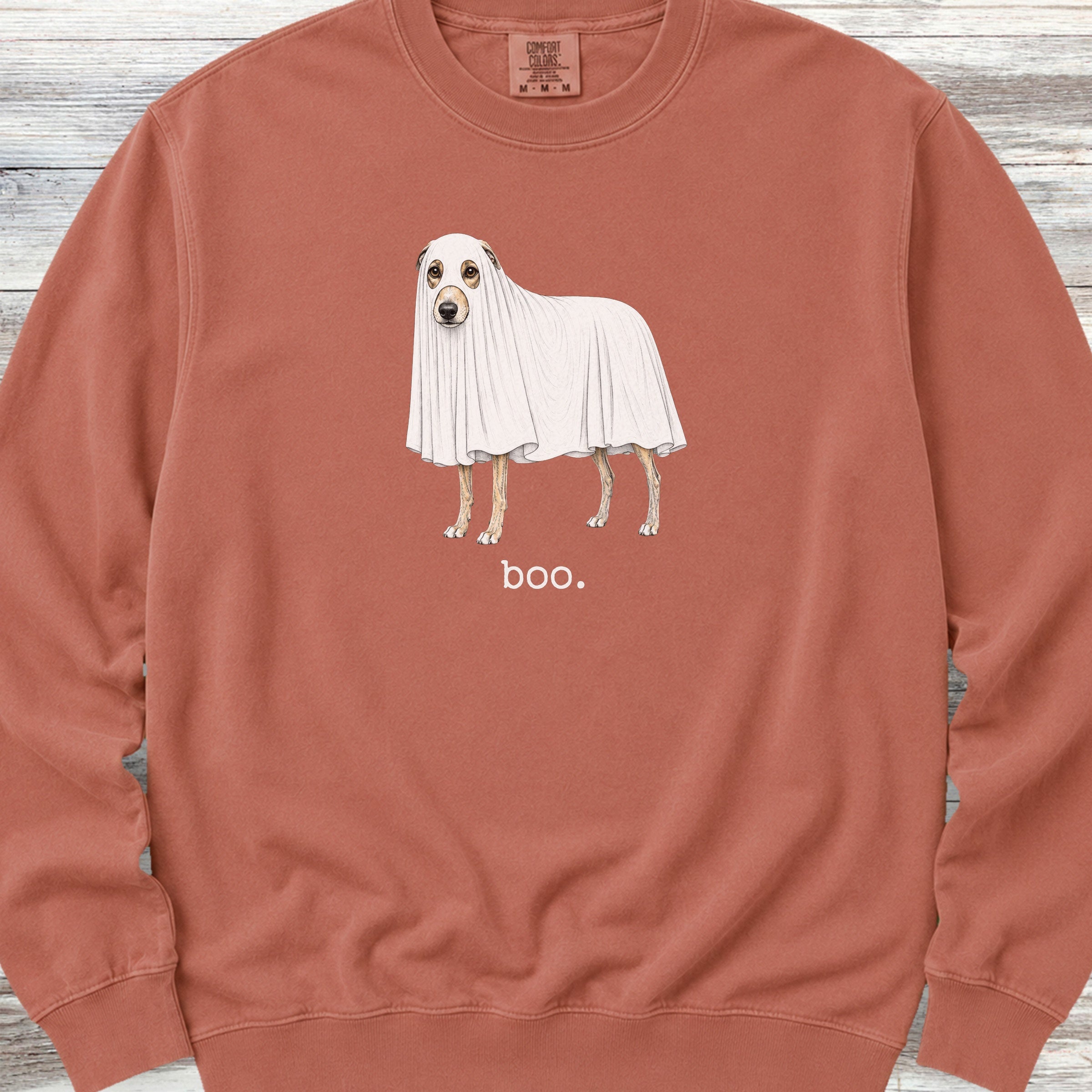 Whippet Boo Sweatshirt - Terracotta