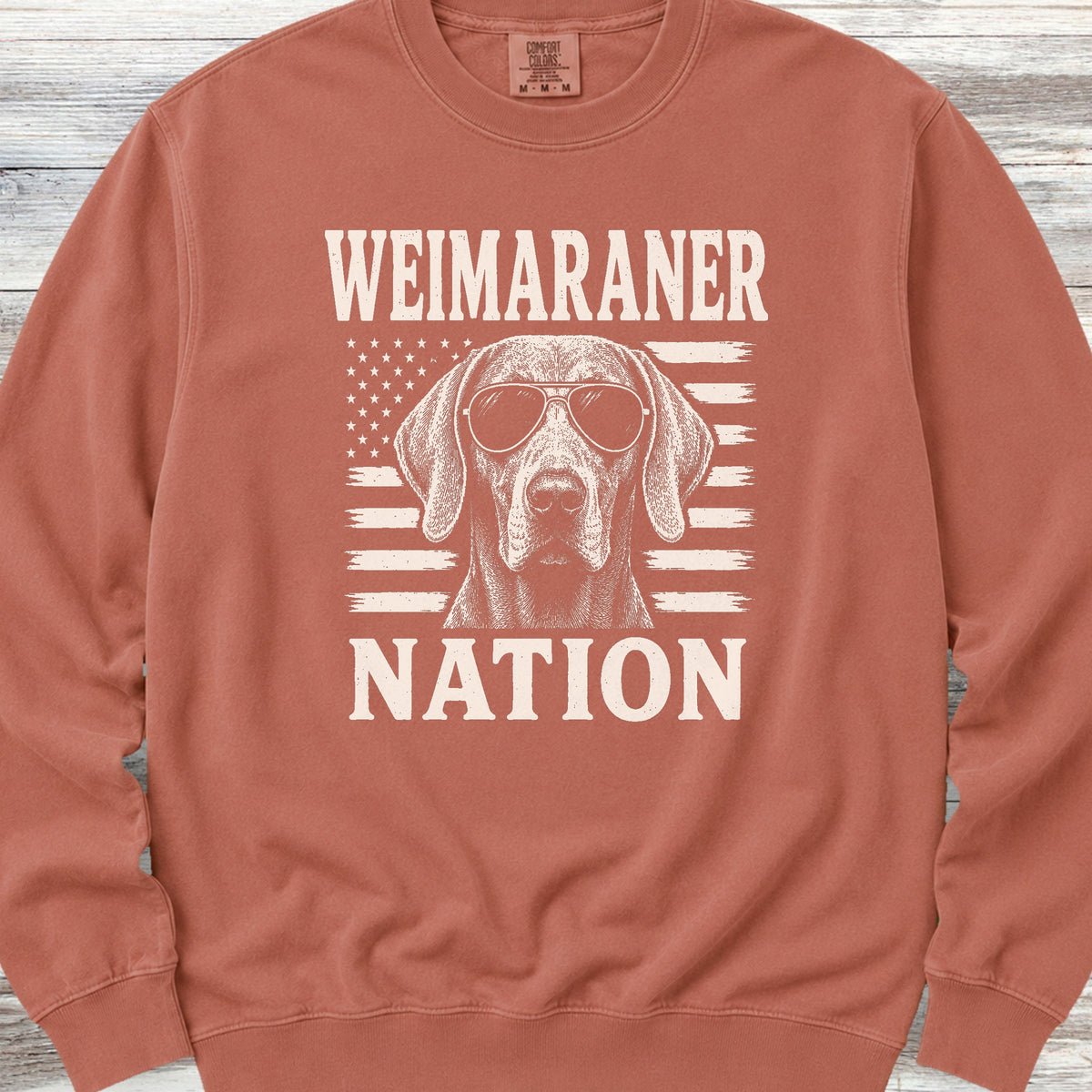 Weimaraner Nation Sweatshirt - Terracotta