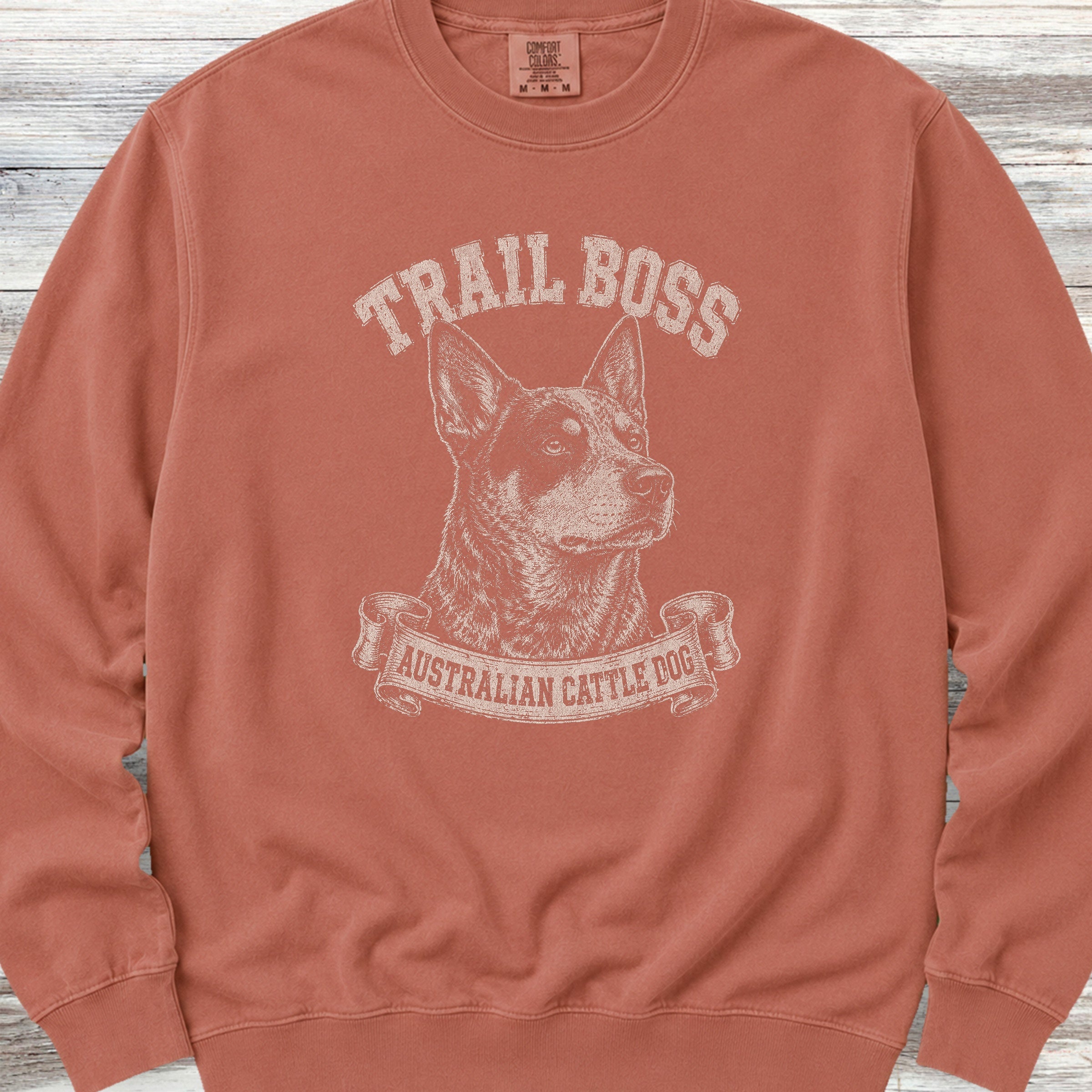 Australian Cattle Dog Trail Boss Sweatshirt - Terracotta