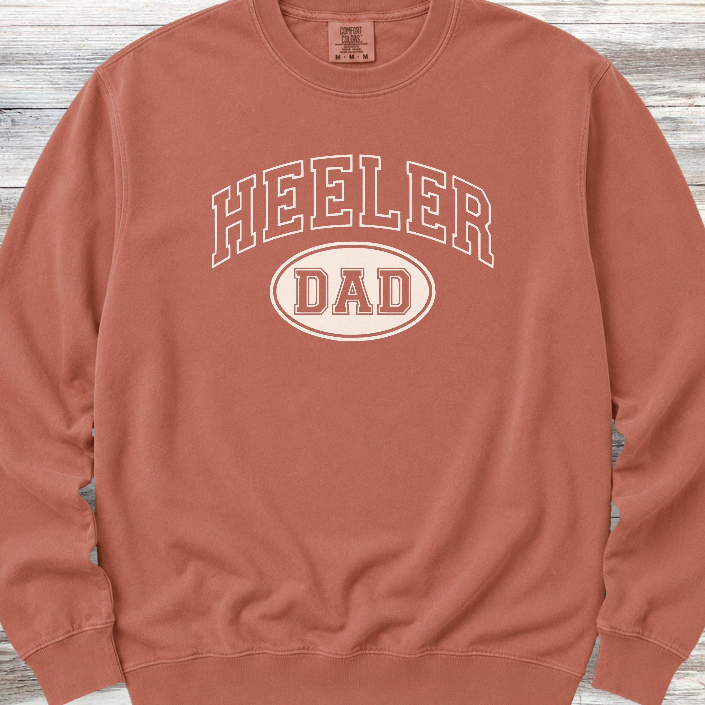 Australian Cattle Dog Heeler University Dad Sweatshirt - Terracotta