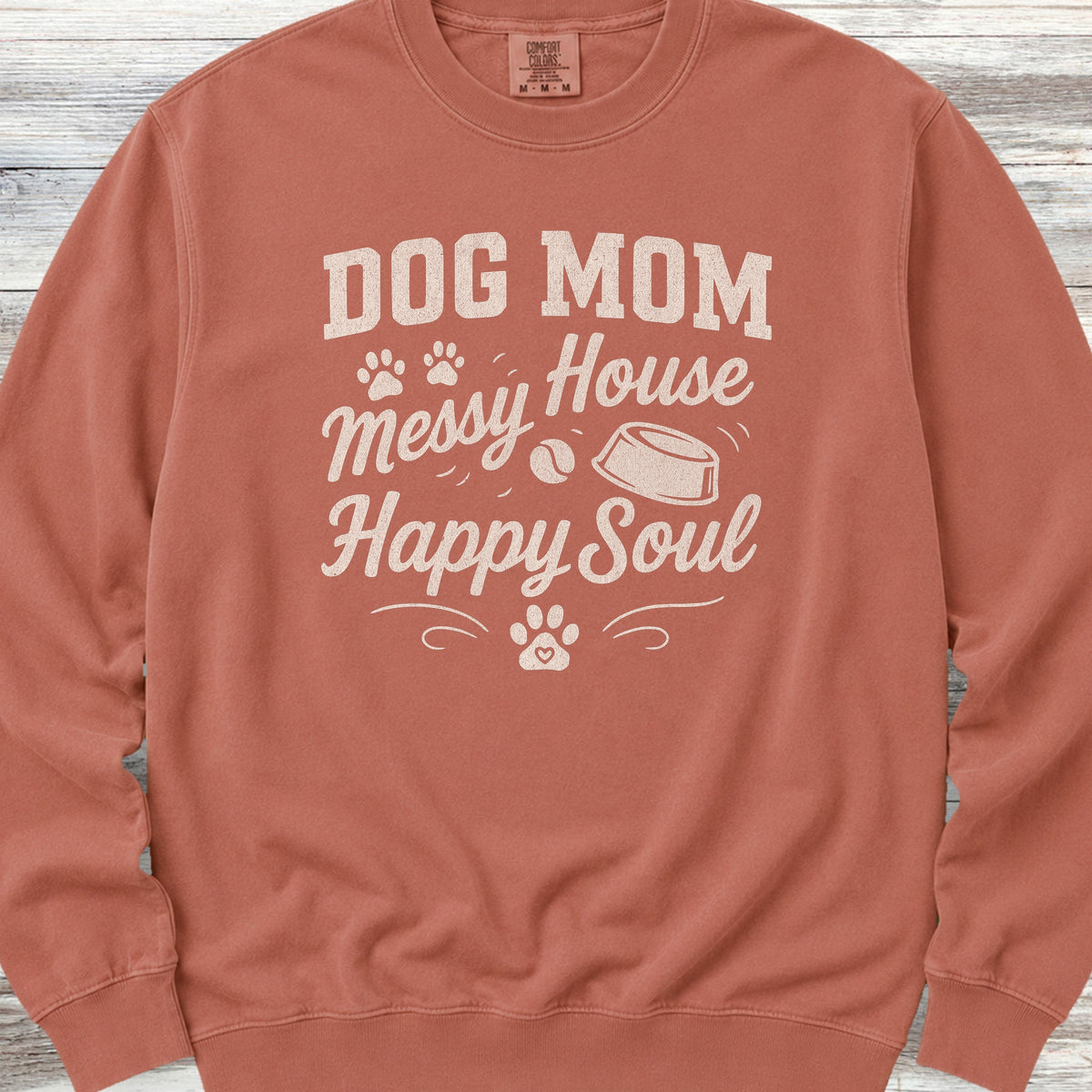 Dog Mom Happy Soul Sweatshirt - Terracotta