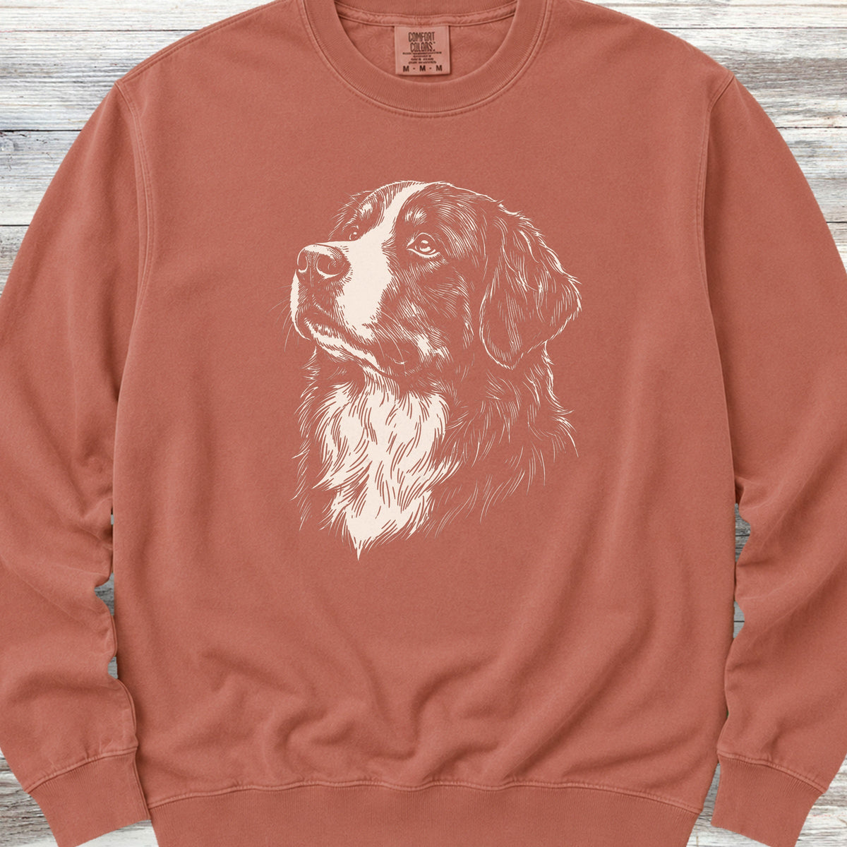 Bernese Mountain Dog Loyalty Sweatshirt - Terracotta