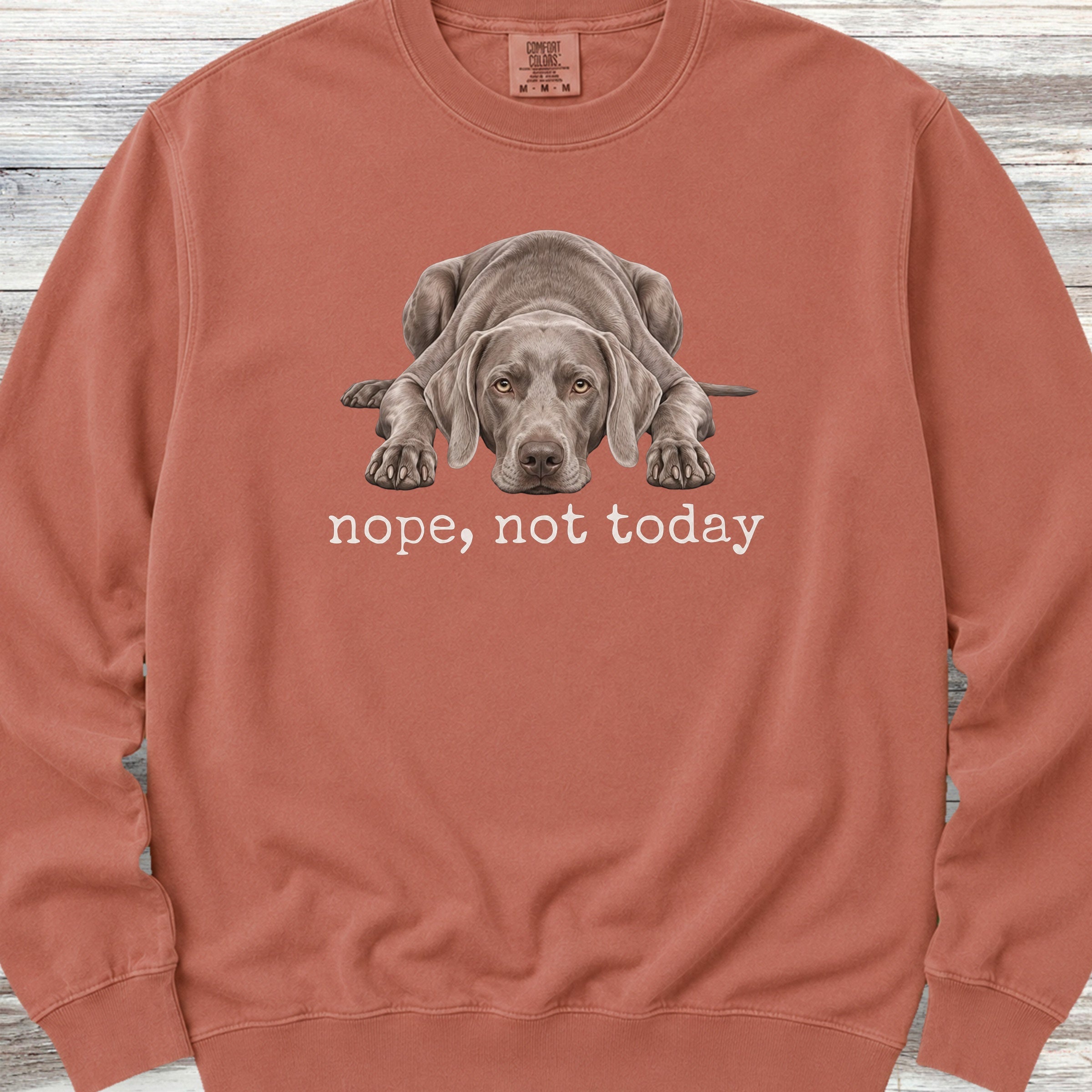 Weimaraner Nope Sweatshirt - Terracotta
