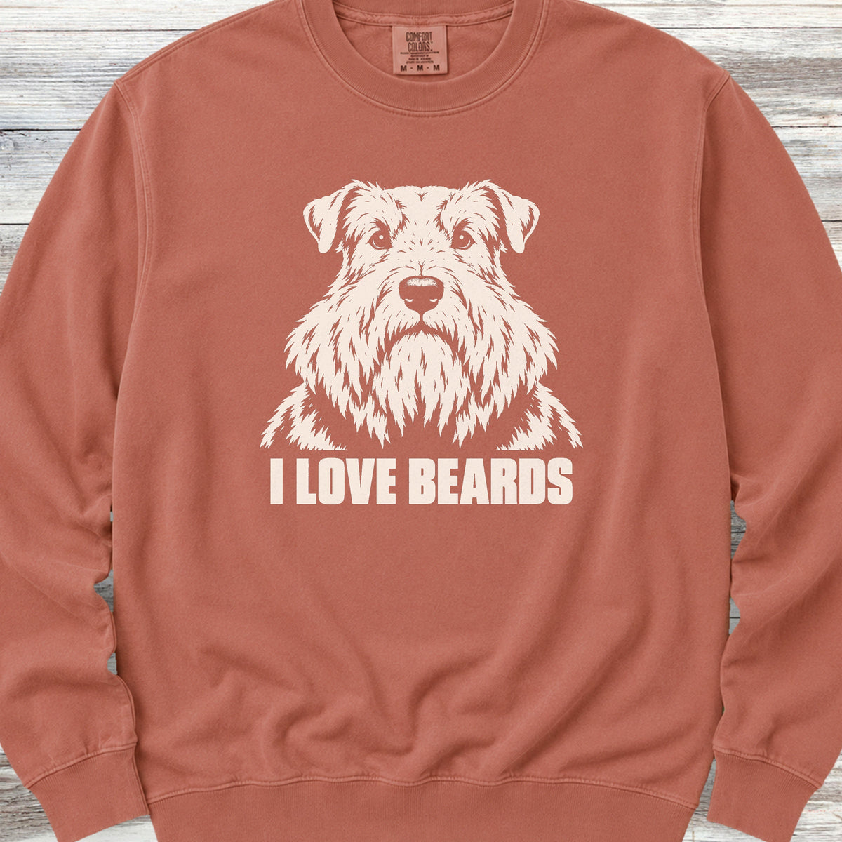 Sealyham Terrier I Love Beards Sweatshirt - Terracotta