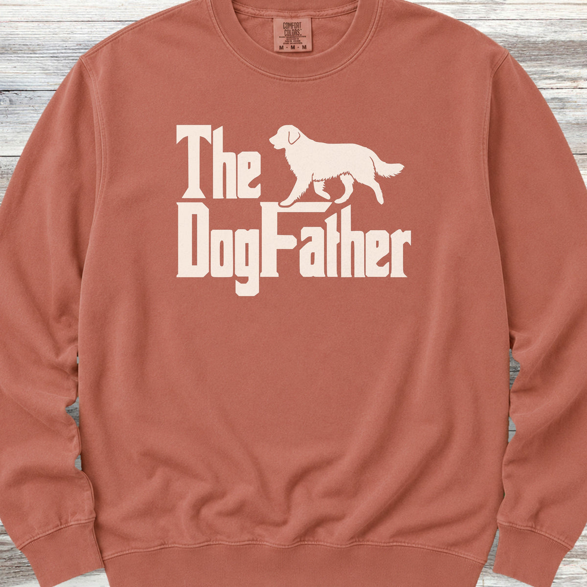Golden Retriever Dog Father Sweatshirt - Terracotta