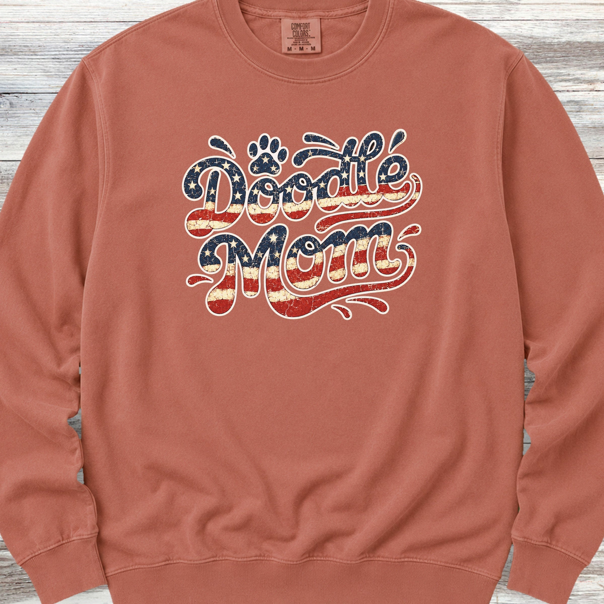 Doodle USA Mom Sweatshirt - Terracotta