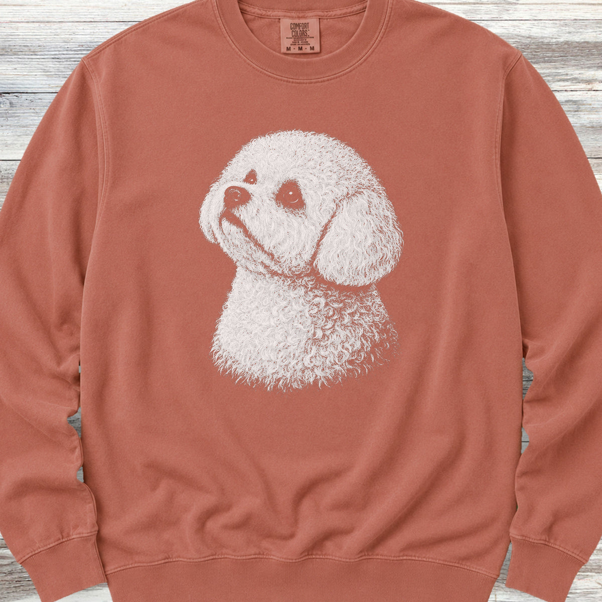 Bichon Frise Loyalty Sweatshirt - Terracotta