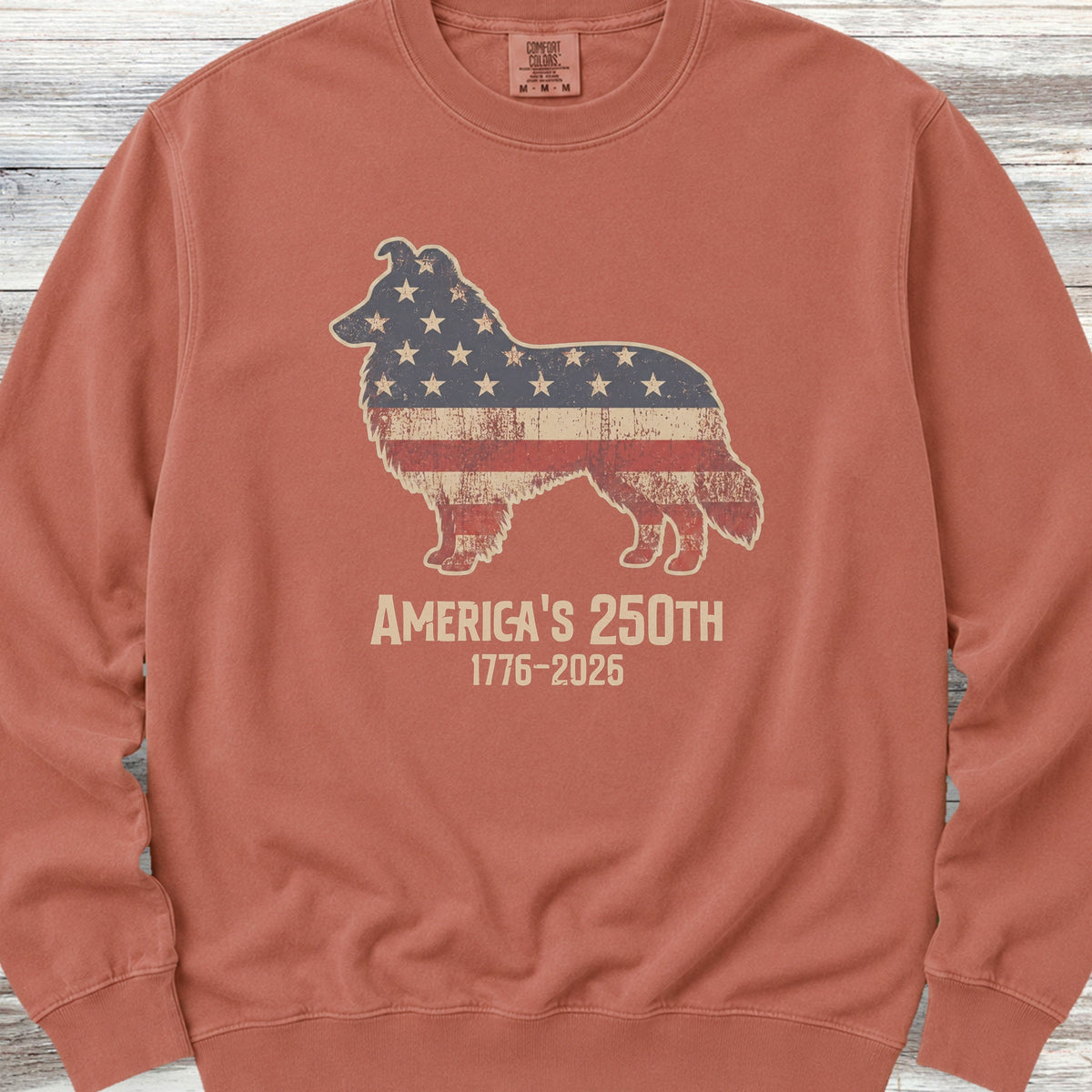Shetland Sheepdog 250 Sweatshirt - Terracotta