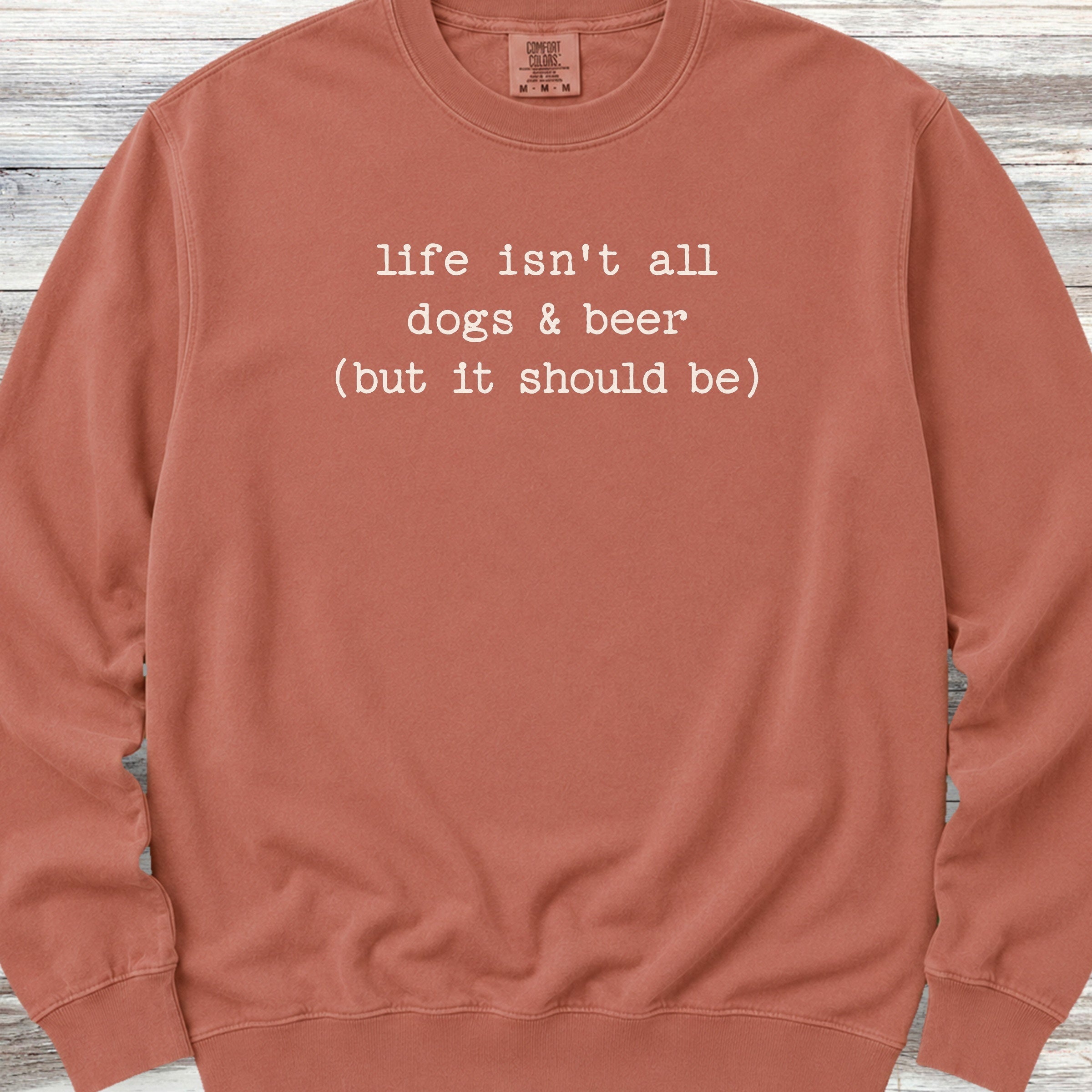 Dogs & Beer Sweatshirt - Terracotta